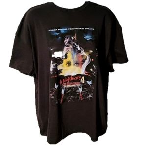*NEW* A NIGHTMARE ON ELM STREET 4 The Dream Master Black T-Shirt Freddy Krueger